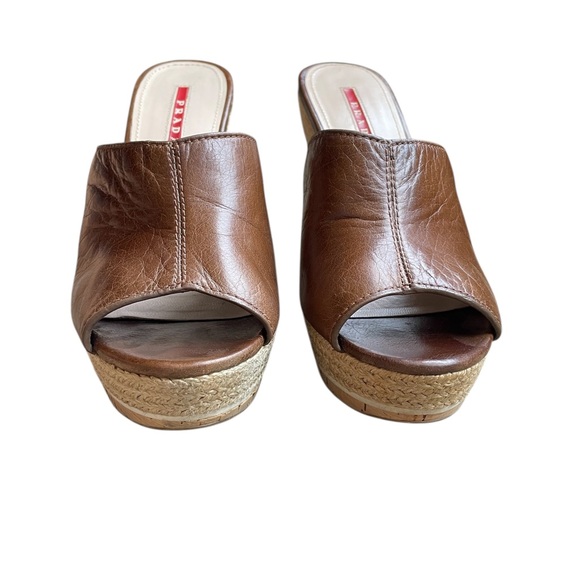Prada Brown Platform Mules - Picture 5 of 7